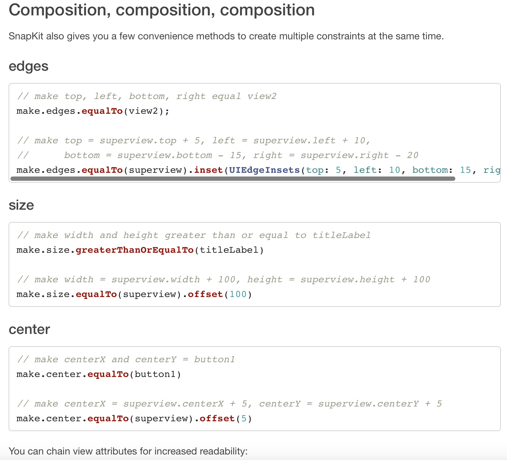 snapkit attributes example