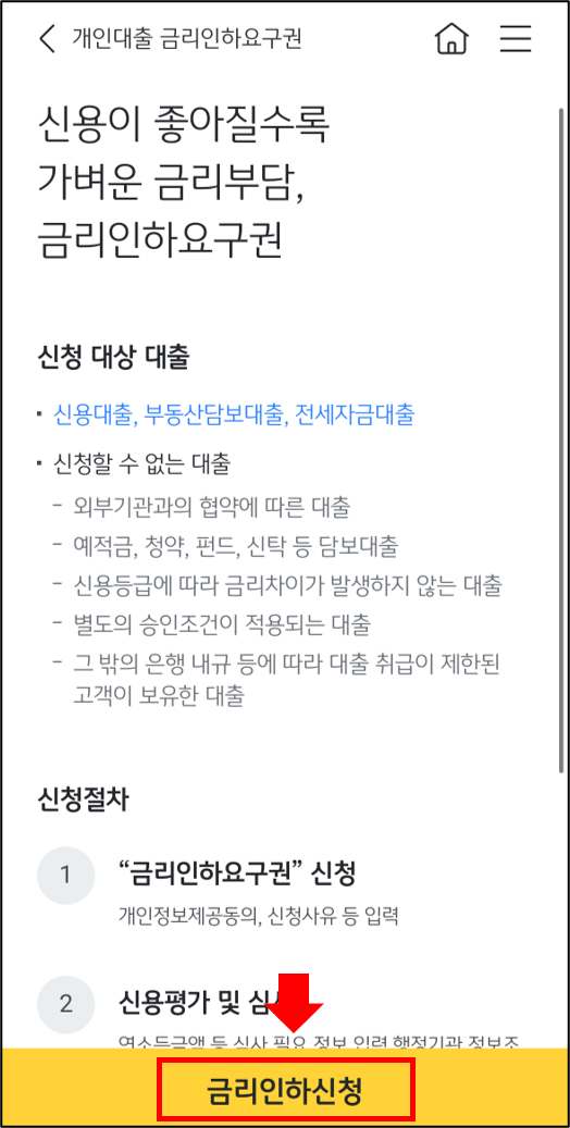 금리인하요구권 신청 방법