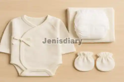 글의 이해를 높이기 위한 아기옷, 기저귀, 손싸개 이미지