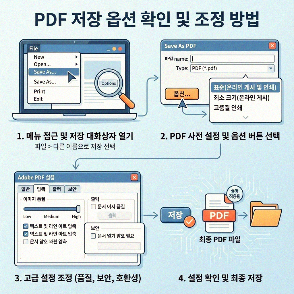 PDF 문서 이미지 깨짐 방지 저장 설정 완벽 가이드