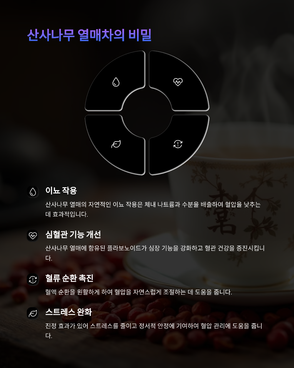 혈압 낮추는 차&amp;#44; 약보다 강력한 민간요법 TOP3