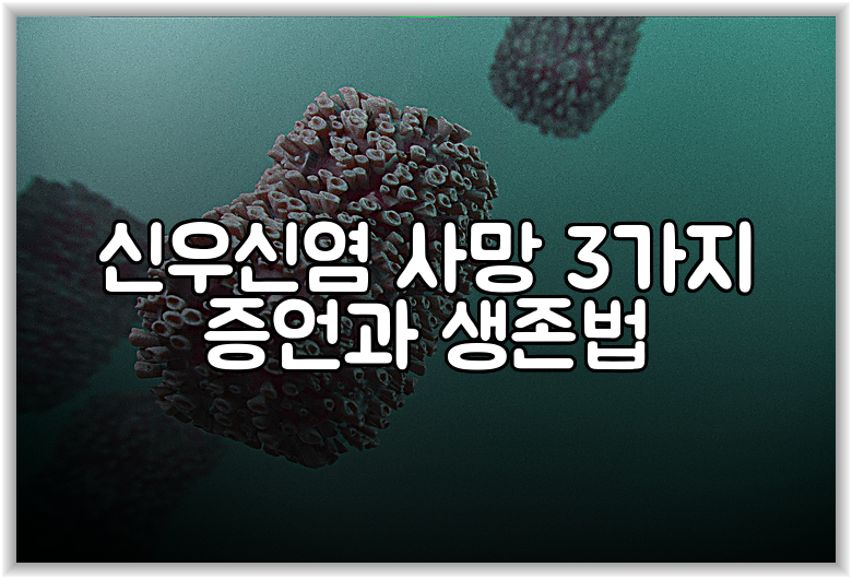 신우신염 사망 3가지 증언과 생존법