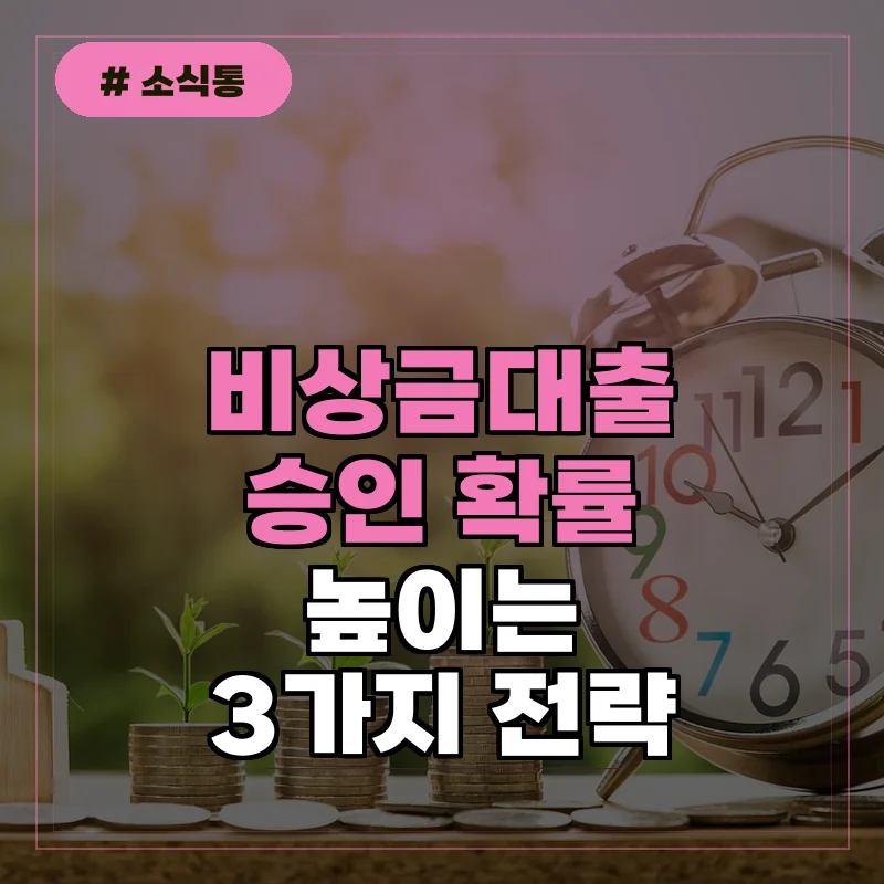 급전 필요한 2030 주목! 비상금대출 승인율 높이는 3가지 핵심 전략