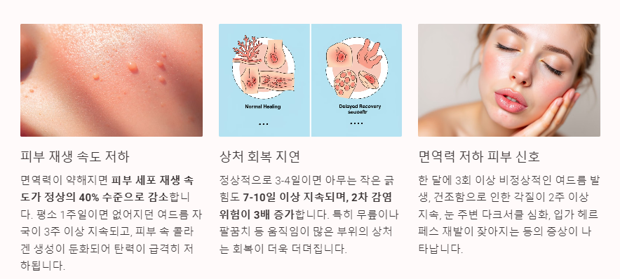 피부 트러블 상처회복지연
