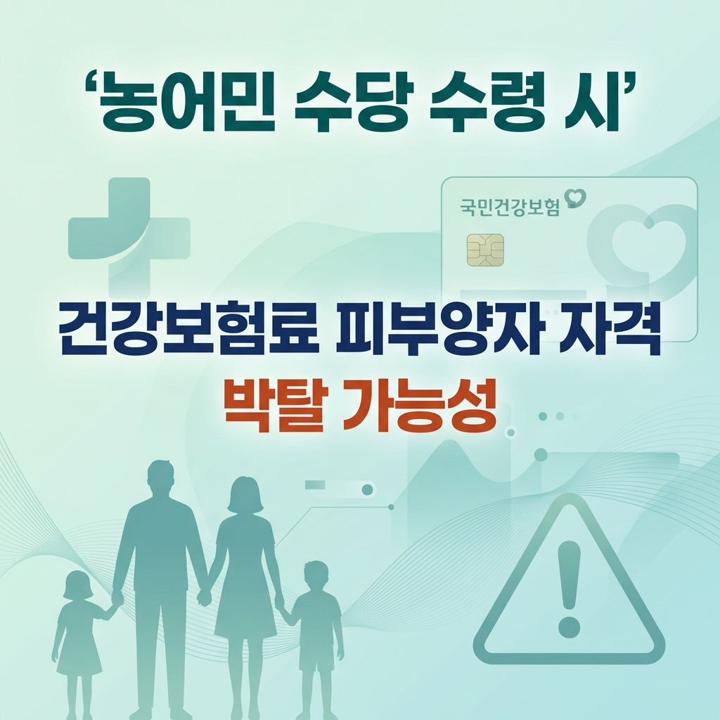 농어민 수당 수령 시 건강보험료 피부양자 자격 박탈 가능성 – 2026년 기준 완전 분석
