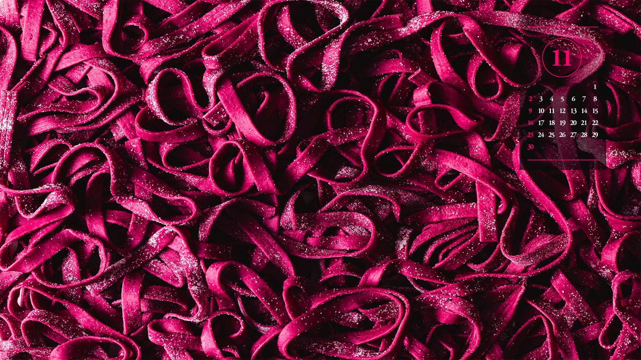 12 자색 파스타면 A - 2025년11월 노트북배경화면