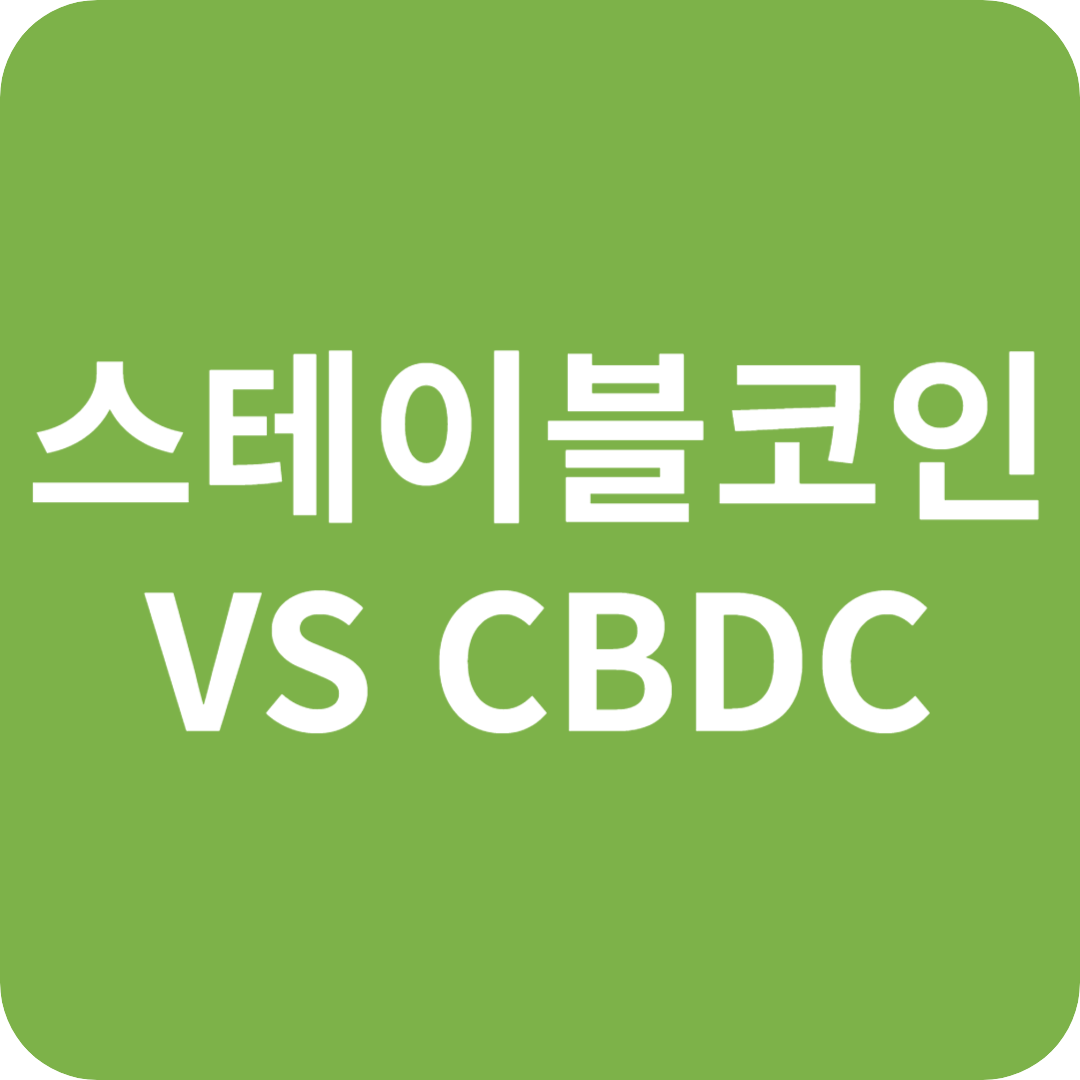 스테이블코인과 CBDC 비교 이미지