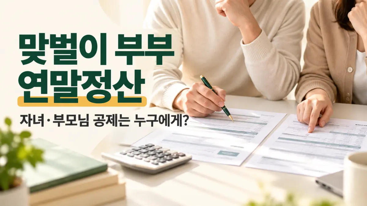 2026 연말정산 맞벌이 부부 공제, 자녀와 부모님을 부부 중 누구에게 올릴지 정하는 방법