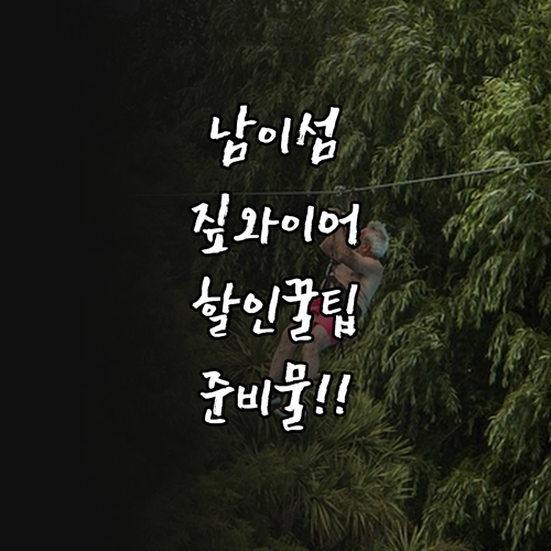 남이섬 짚와이어 이용 요금 할인 대상..