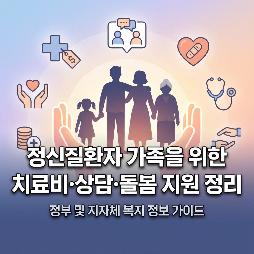 정신질환자 가족을 위한 치료비&middot;상담&middot;돌봄 지원 정리