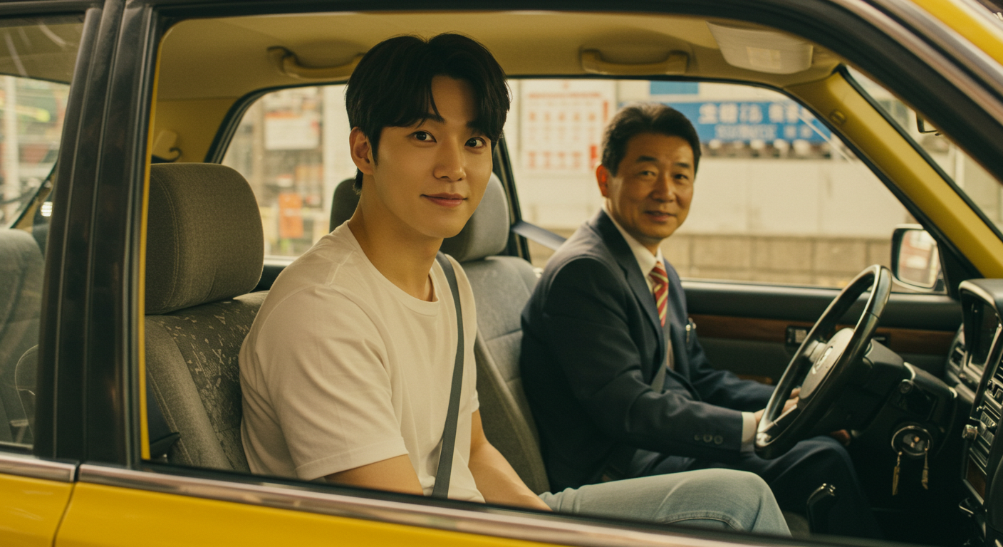 택시를 타는 사람