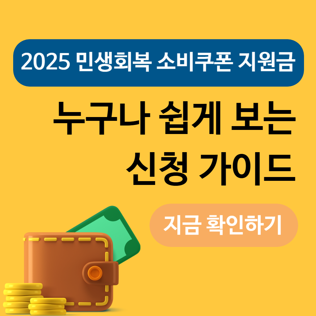 2025 민생회복 소비쿠폰 지원금 신청방법 확인 정부지원금 신청하기