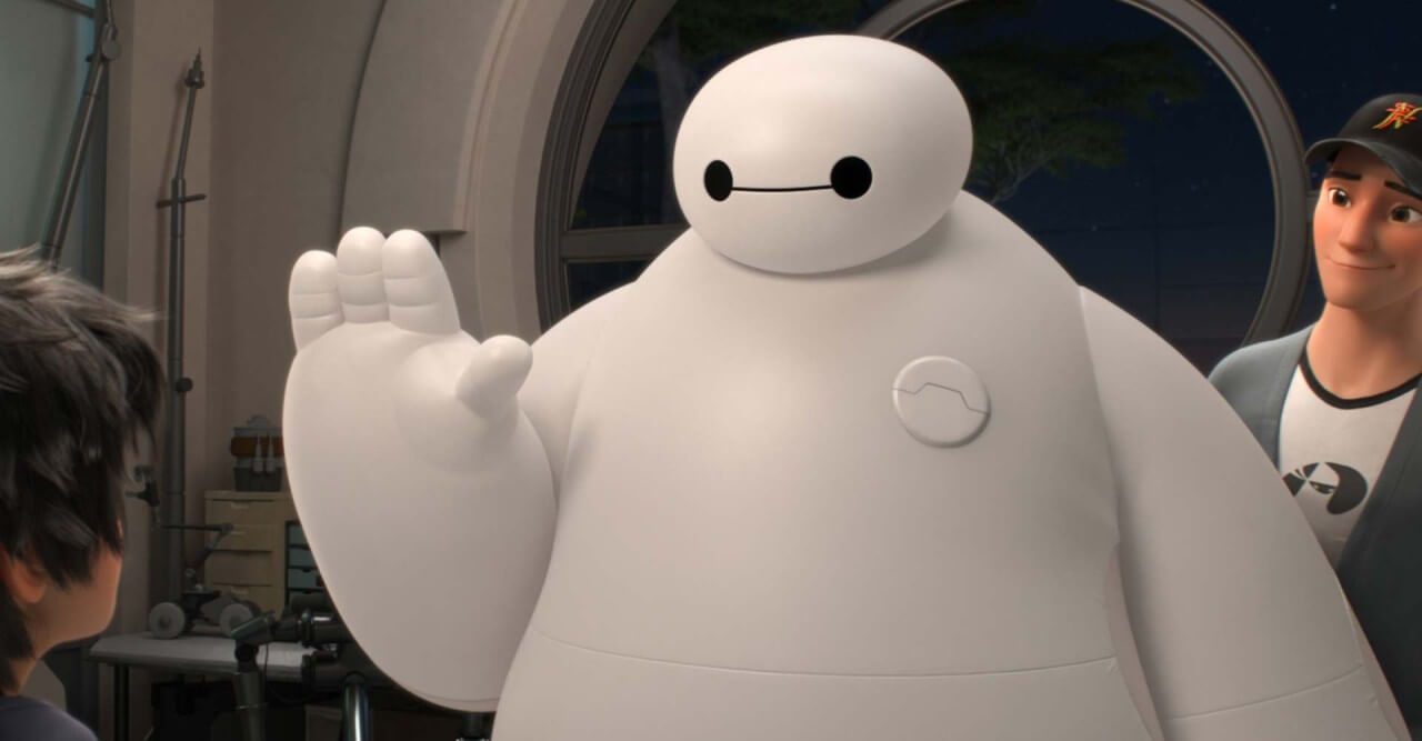 베이맥스가 히로를 처음만나 인사하는 모습