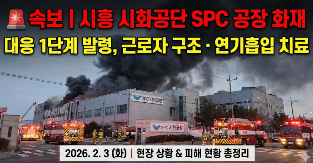 시흥 시화공단 SPC 삼립 공장 화재 원인 및 피해현황