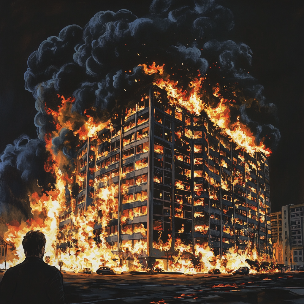 건물에 불 나는 꿈