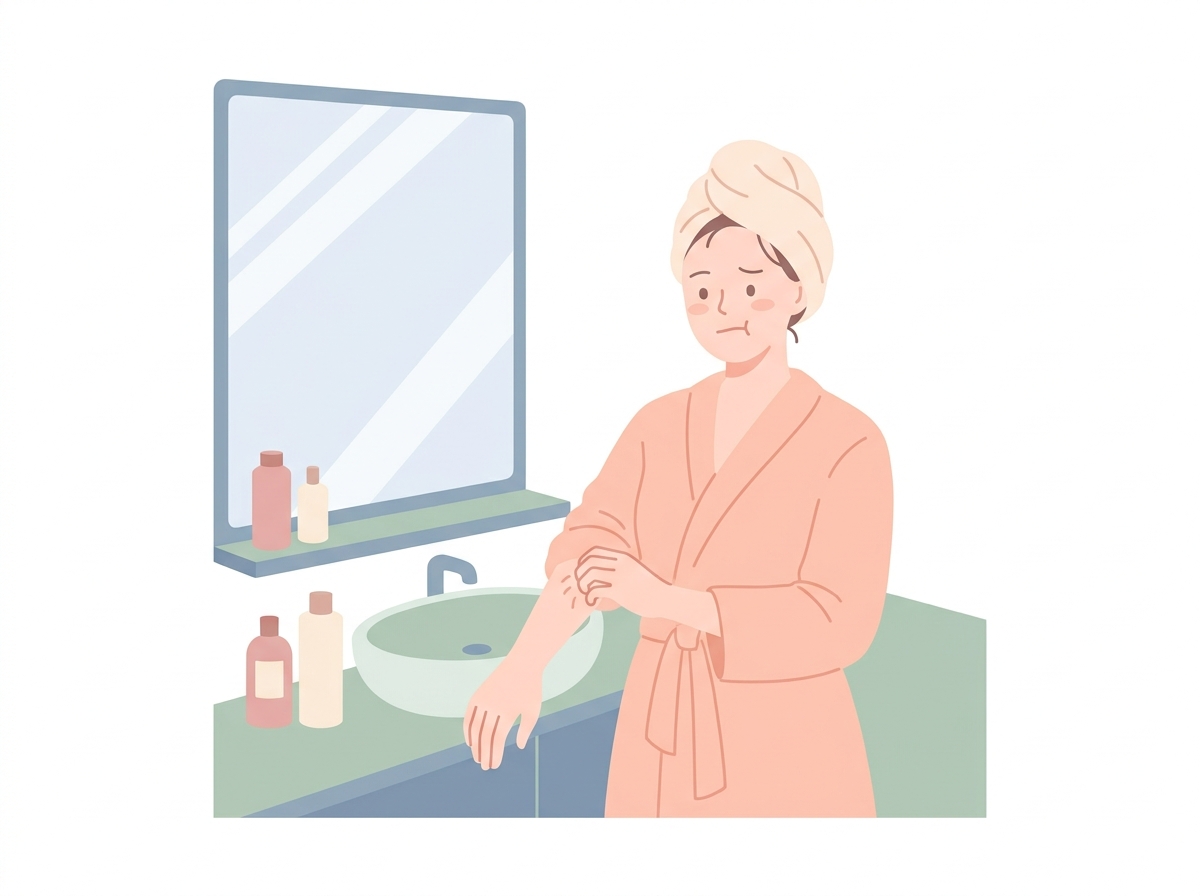 바디워시에 물 섞어 쓰면 생기는 진짜 문제 (가려움 원인 과학적으로 정리) 포스팅 대표 일러스트