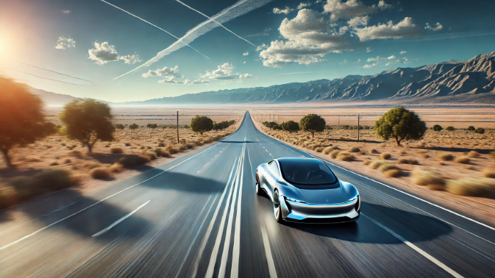 빠르게 달리는 자동차