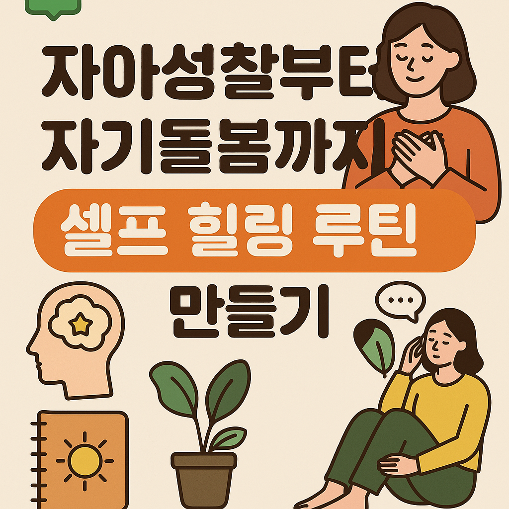 자아성찰부터 자기돌봄까지, 셀프 힐링 루틴 만들기