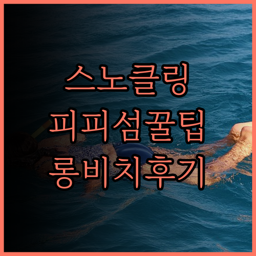 피피 더 비치 리조트.. 스노클링 천