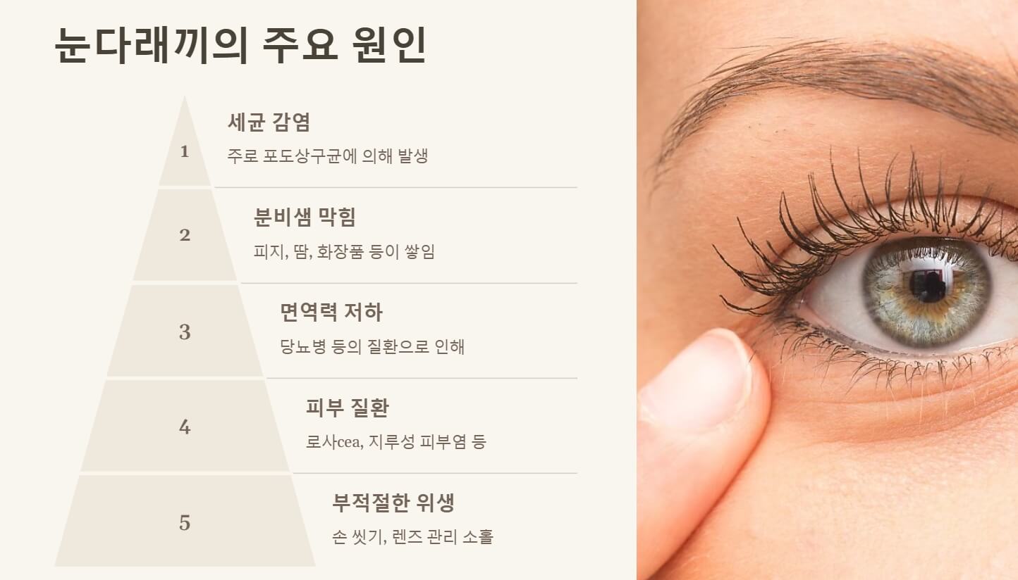 눈다래끼 원인 빨리 낫는 법