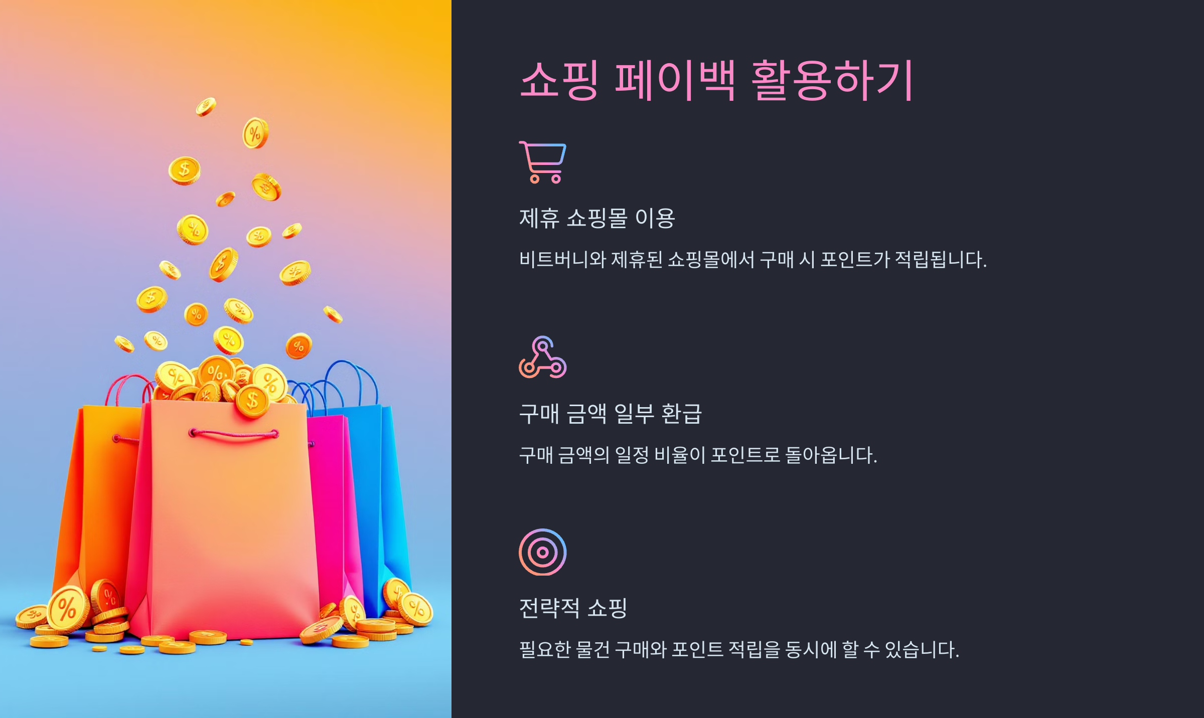 쇼핑 페이백 활용하기