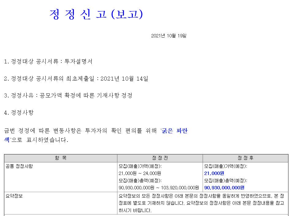 리파인 상장