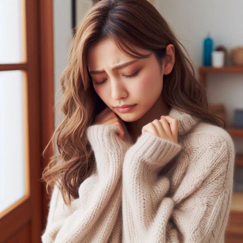 추위를 심하게 타는 여성