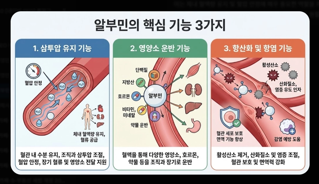 알부민 효능 완벽 분석 [2026 최신] 부족 증상 수치 및 올바른 제품 선택 가이드