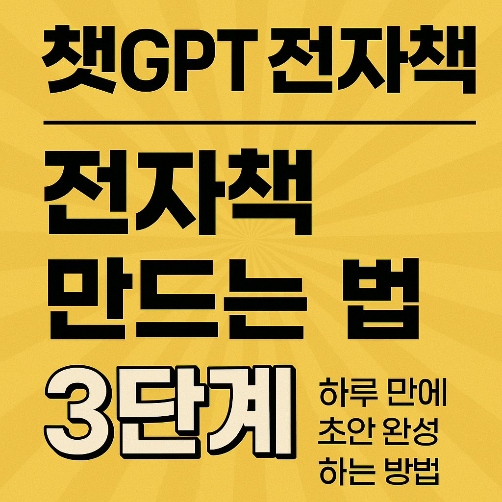 챗 GPT로 전자책 만드는 법