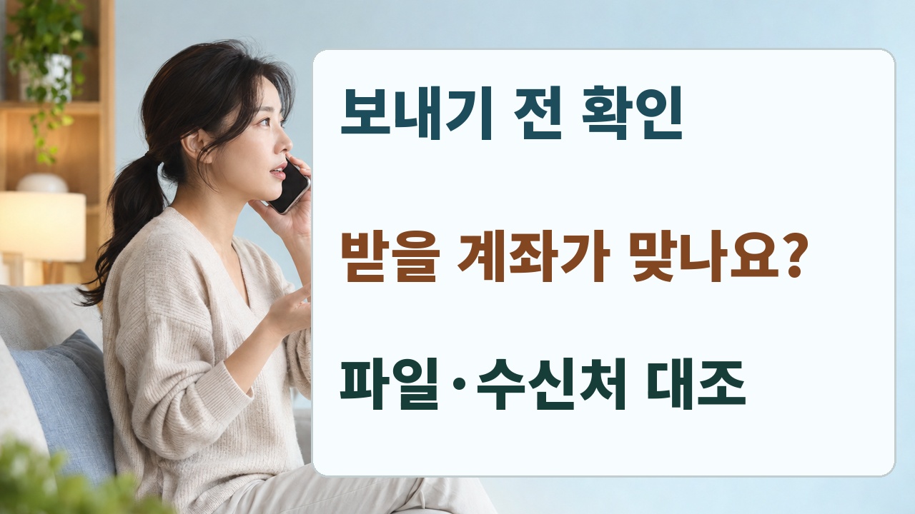 통장사본 제출 전 계좌와 파일 형식, 수신처를 확인하는 체크리스트