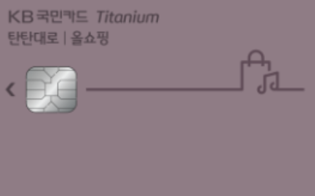 국민 탄탄대로 올쇼핑 티타늄카드