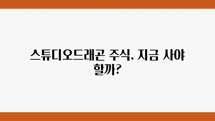 스튜디오드래곤의 재무 성과