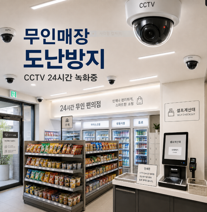 무인매장 도난방지 CCTV 8대 설치 후 알게 된 현실