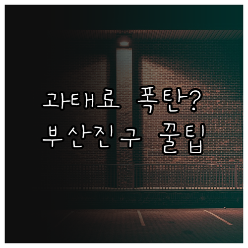 부산진구 주정차 단속 알림 신청 방법..