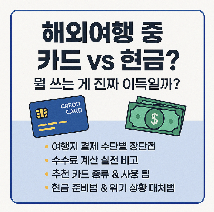 해외여행 중 카드 vs 현금? 뭘 쓰는 게 진짜 이득일까?-제작이미지