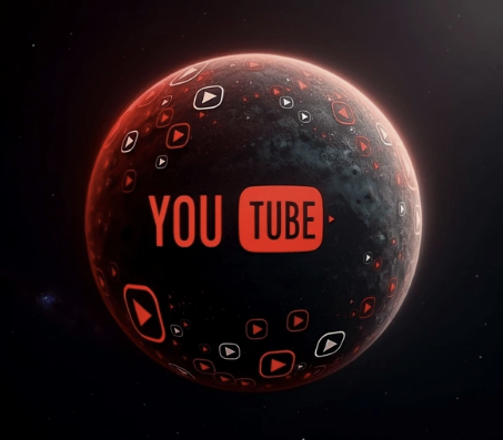 유튜브 무료 음원 수익화 전략을 설명하는 콘텐츠에 어울리는 유튜브 로고와 디지털 기기 이미지