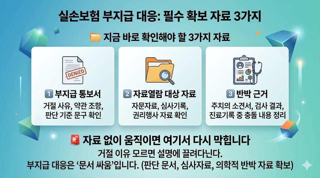 실손보험 대응 필수 자료 부지급 통보서 자료열람요구권 주치의 소견 정리 이미지