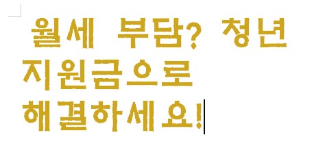 월세 부담? 청년 지원금으로 해결하세요!