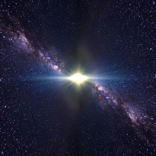 깊은 우주의 섬광