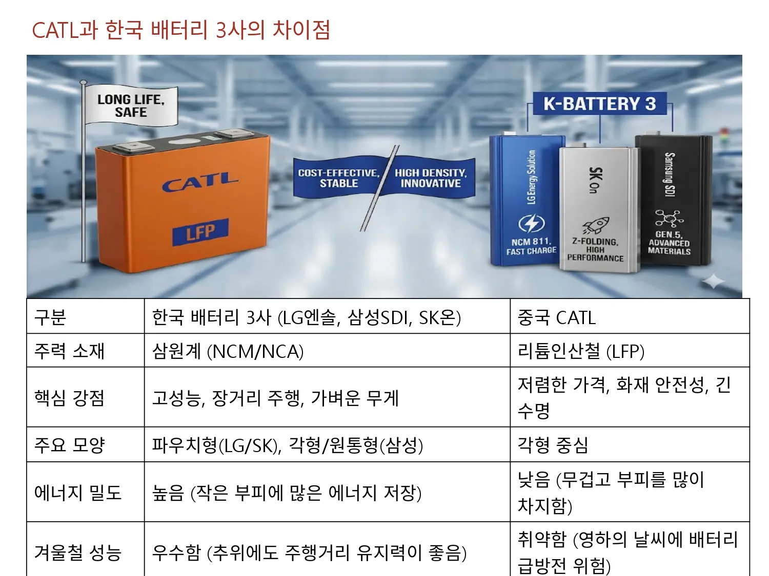 CATL과 한국 배터리는 어떤 차이가 있길래 중국에서도 원할까?