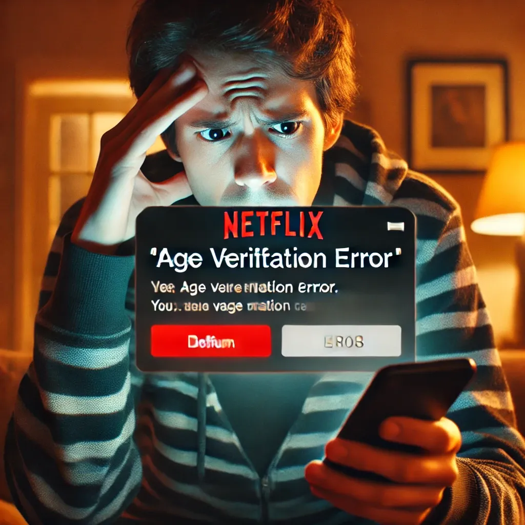 사용자와 오류 메시지가 화면에 나타나는 장면.