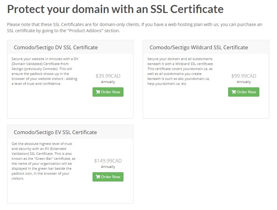 SSL 가격