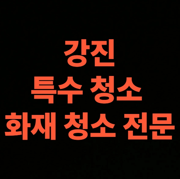 강진 화재청소 전문업체