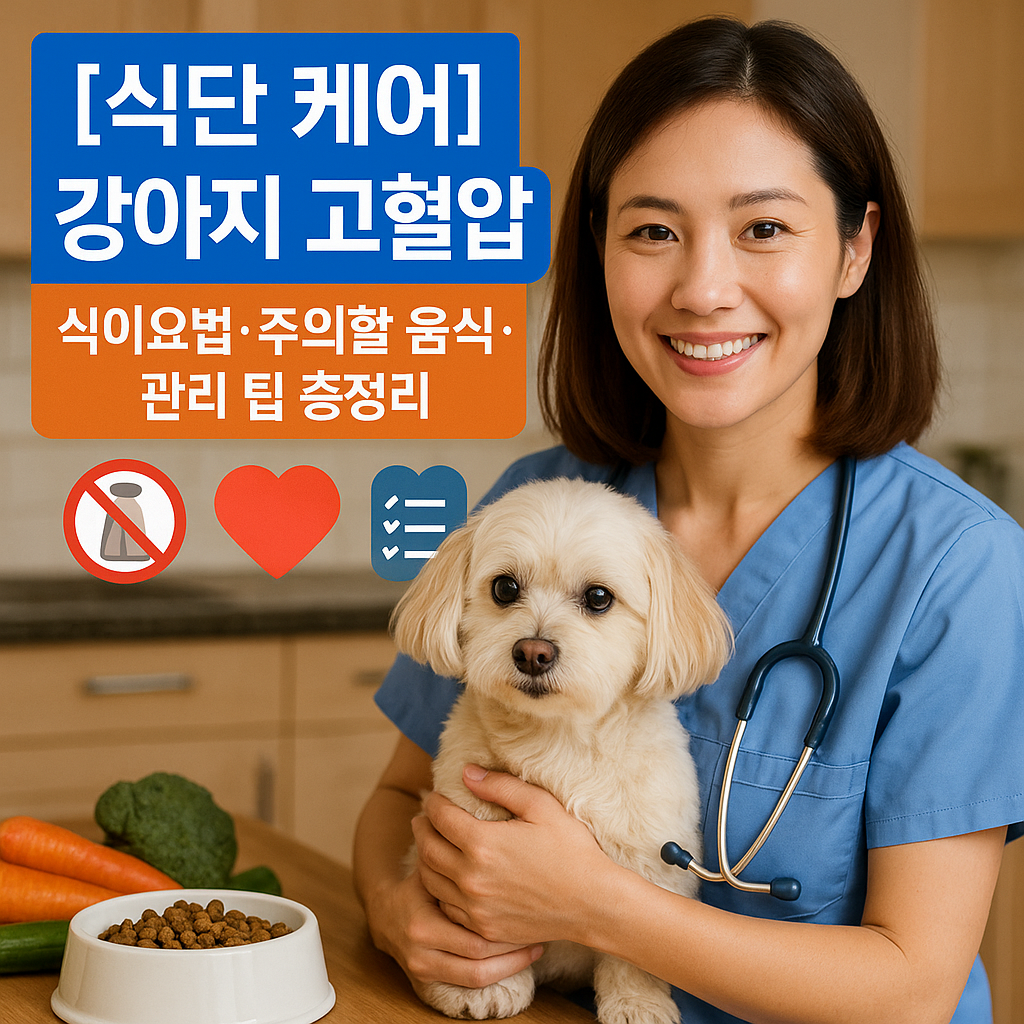 [식단 케어] 강아지 고혈압 ｜ 식이요법·주의할 음식·관리 팁 총정리