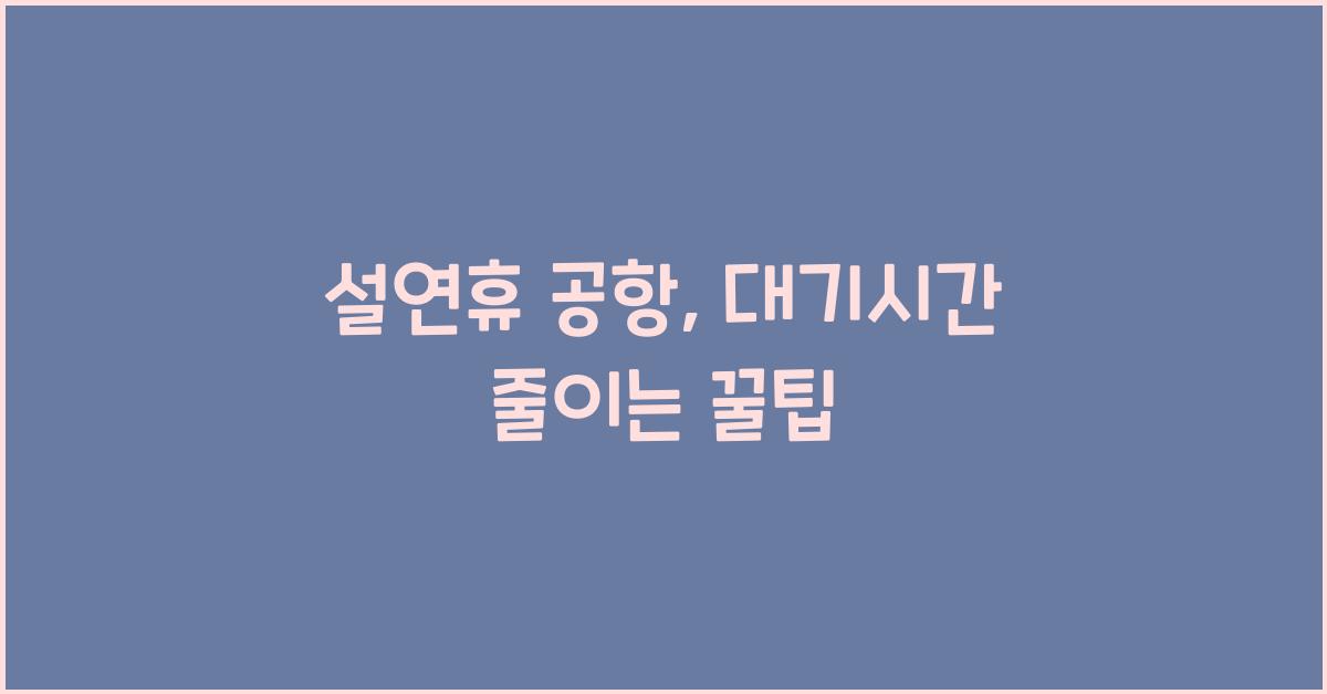설연휴 공항
