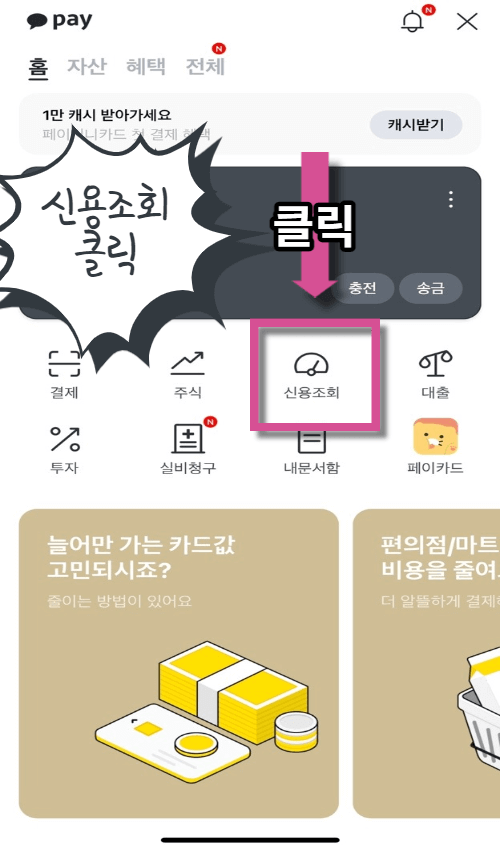 신용조회-선택하기