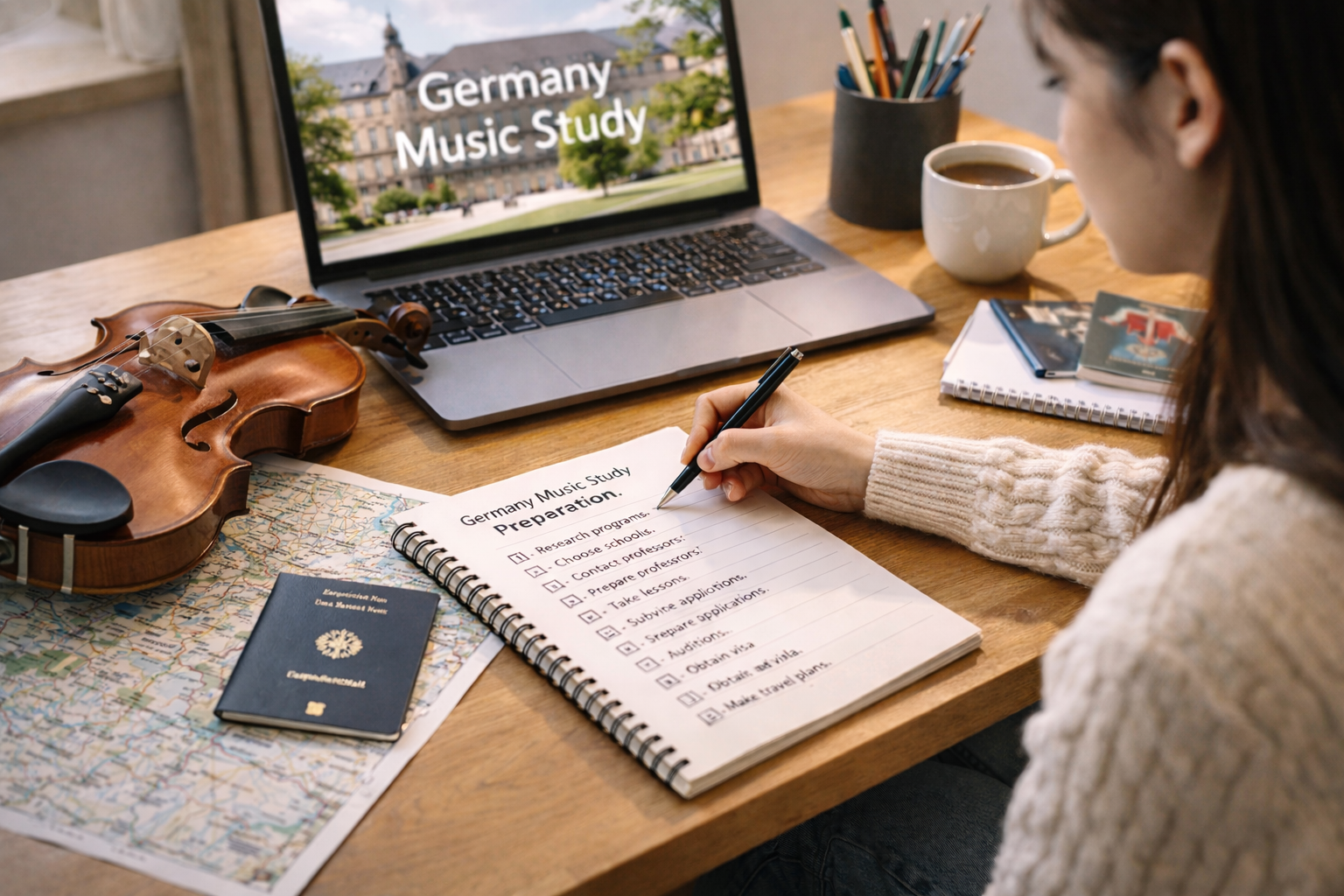 독일 음대 유학 관련 이미지 (유학 준비 순서)