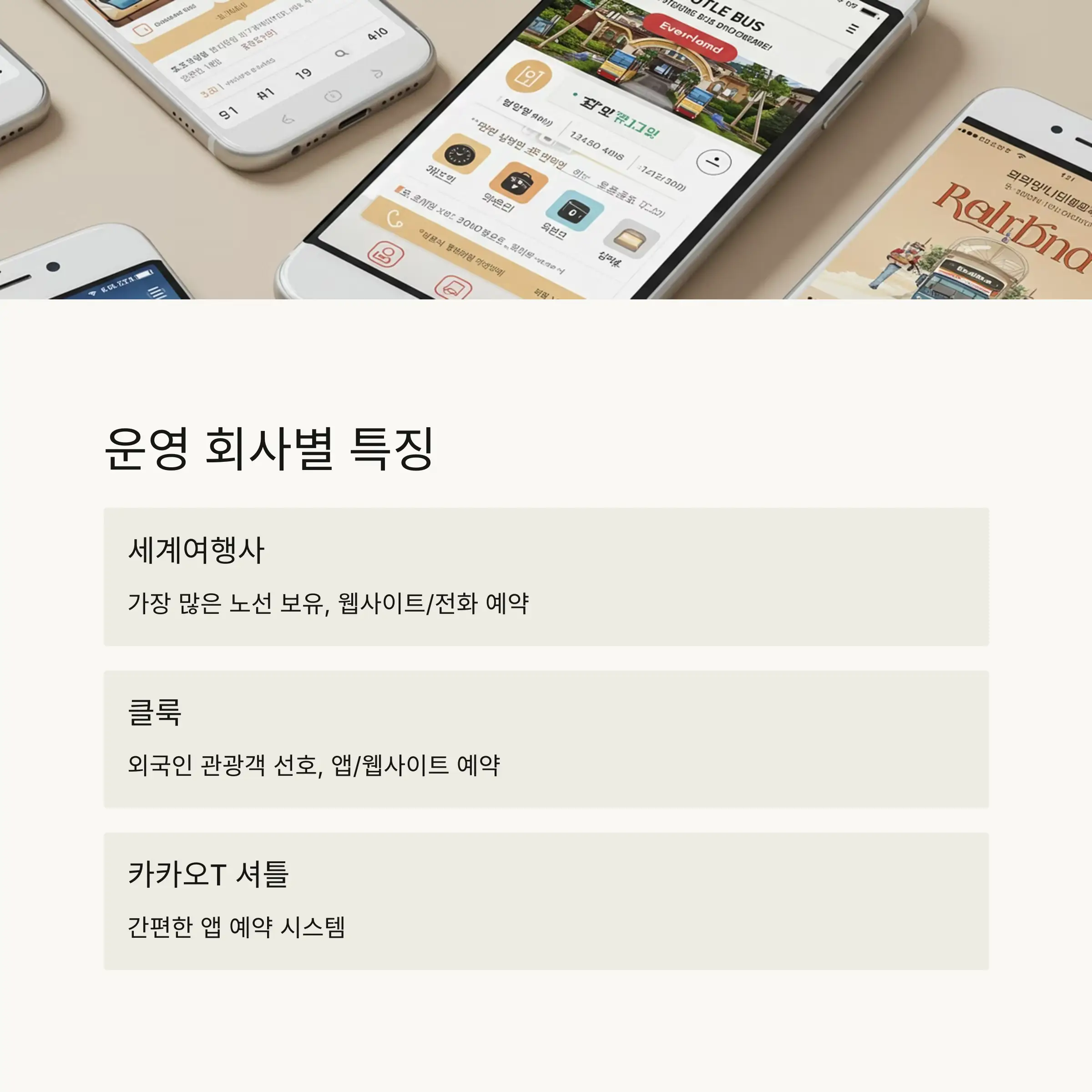 🗺️ 지역별 셔틀버스 노선 안내