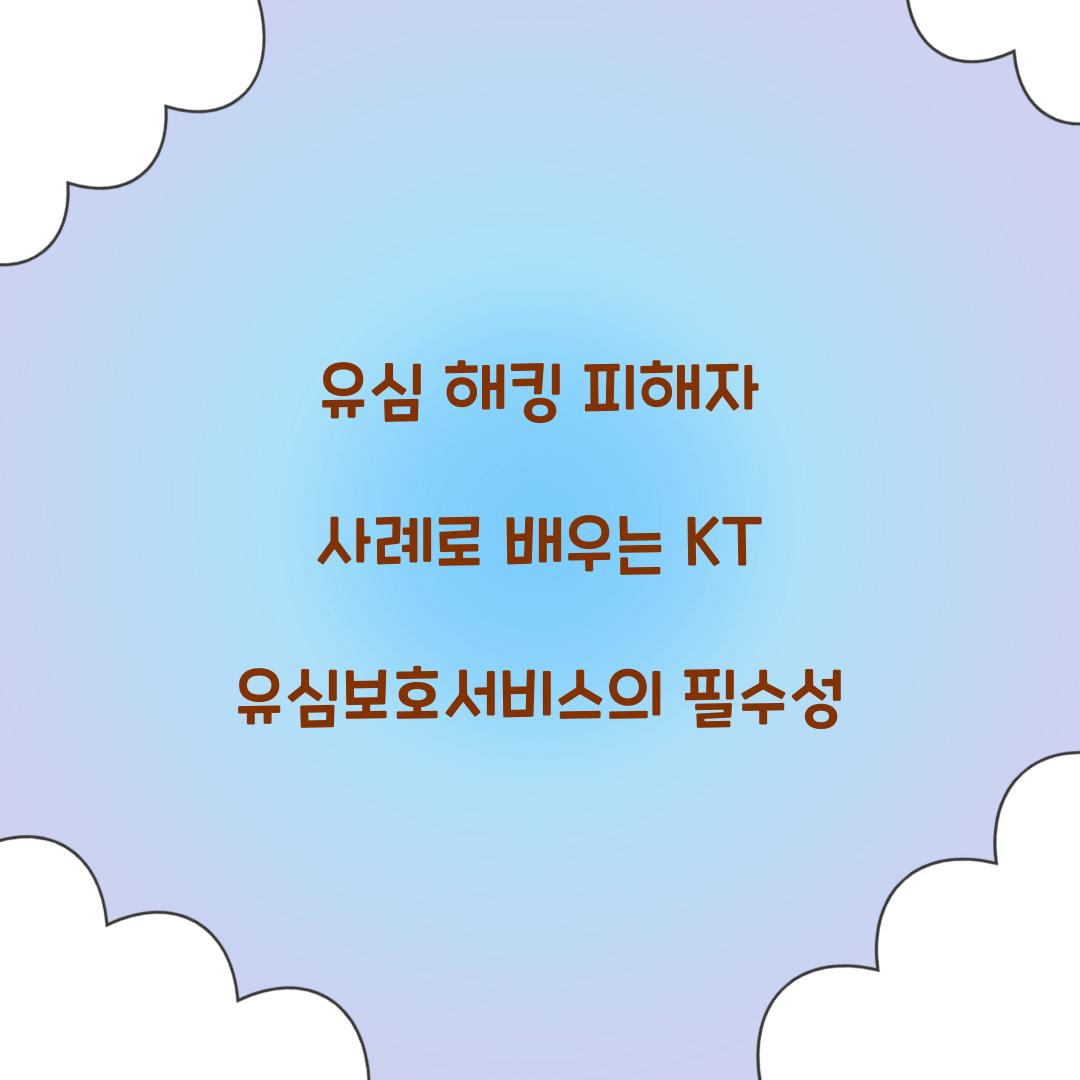 유심 해킹 피해자 사례로 배우는 KT 유심보호서비스 중요성