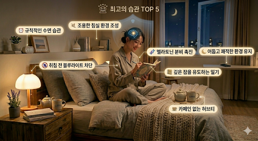 숙면을 위한 최고의 습관 TOP 5